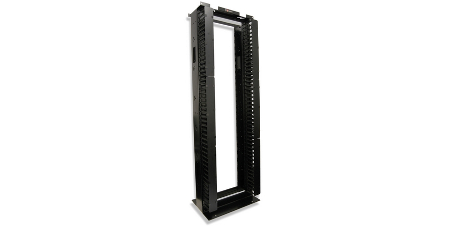 Cable Management Rack,Black,7 ft. Ht,Steel,19 in. Wd Mount,2-Post Rack ...