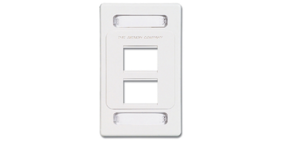 Faceplate, 1Gang, 4Port, Ivory