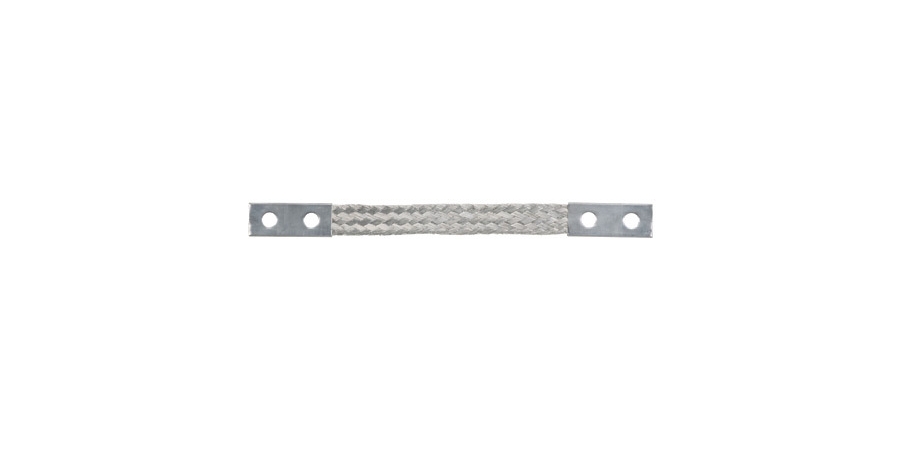 Braided Bonding Strap,0.375 in.,Copper,2 Conductor Hole,12 in. Lg,4 AWG ...