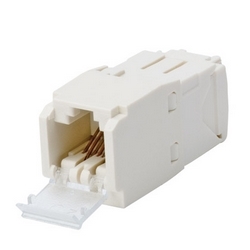 Mini-com Shuttered Module, Category 6, UTP, 8 Pos 8 Wire, Universal, Off White, TG Style