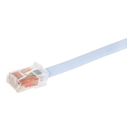 Modular Patch Cord, Stranded, RJ45 Connector, 24 AWG, Cat 6, U/UTP, Non-Plenum, 4-Pair, 7&#8217; Length, Copper Alloy Conductor, Polycarbonate Insulation, Light Blue Jacket