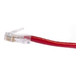 PowerSUM D8PS Stranded Cordage Modular Patch Cord, Red Jacket, 19 FT