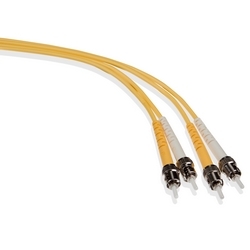 Fiber Patch Cord, Single-mode, Duplex, ST/UPC to ST/UPC, 10 Meters
