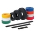 Hook And Loop Tie, Strip, Black 18.0"L (457mm), .75"W (19.1mm), Black, Pack of 10