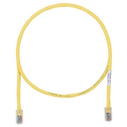 Copper Patch Cord, Category 5e, Yellow UTP Cable, 1 Ft