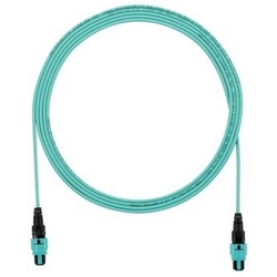 15 Meter Optimized Interconnect Cable Assembly, QuickNet, OM4, 12-fibers, PanMPO Female to PanMPO Female Connectors, LSZH, Method A, With No Pulling Eye
