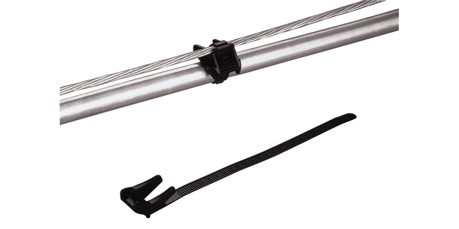 Tie, Cable; Aerial Support Tie-Support Strand; LxW: 5.60 x 0.44 in.