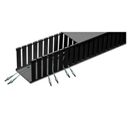 Channel, Slotted Wall, 2" x 2" (50mm x 50mm), 6 FT., Fiber-Duct, Black