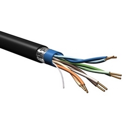Cat 5e, 4 Pairs, 24 AWG, Twisted Pair, Solid, Bare Copper, Polyolefin Insulation, LLPE Jacket
