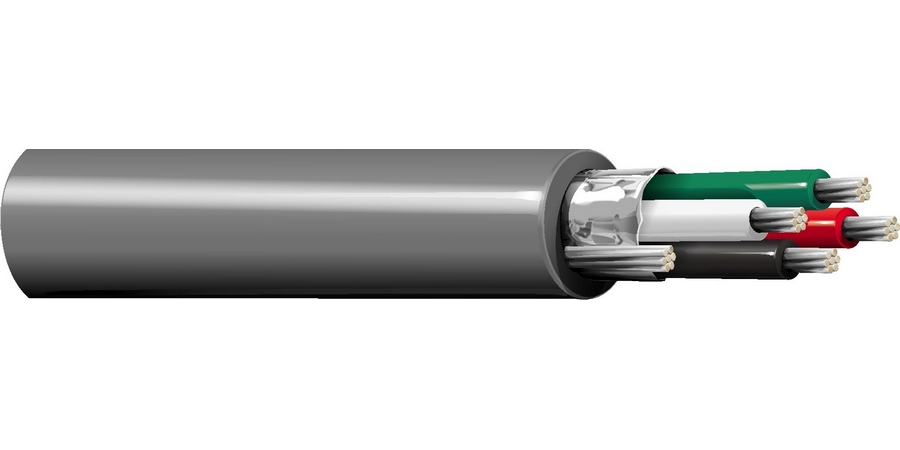 Multi-Conductor Cable, 1000 ft. L, 300 V, 18 AWG, Stranded