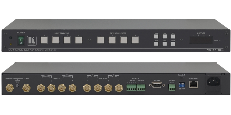 Matrix Switcher, 4 Output, Outputs HD-SDI; SDI, 4 Input, Inputs HD-SDI ...