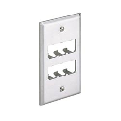 Faceplate 6port SingleGang S-Steel EA