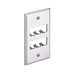 Faceplate 6port SingleGang S-Steel EA