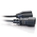 Computer Power Extension Cord, 250 Volt, 13 Ampere, C14 IEC to C13 IEC Connector, 3-Conductor 16 AWG SJT, 8’ Length, Black