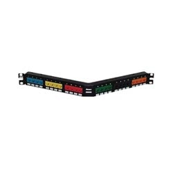 Angle d 24-Port Flush Mount Patch Panel Supplied With Rear Mounted Faceplates