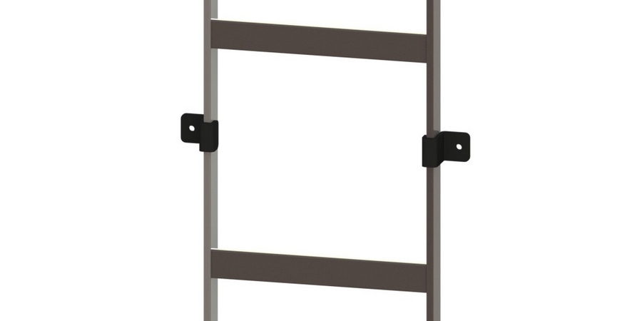 Vertical Wall Bracket, Steel, Powder Coated, Black