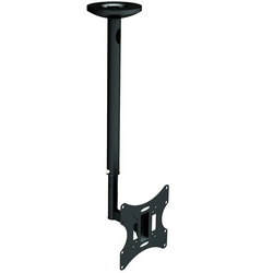 Ceiling Mount fits 10&quot; - 32&quot;, 15 Tilt, Swivel L/R, 360 Rotate, Adjustable Pole Height from 24&quot; - 40&quot;, Vesa 75x75, 100x100 & 200x200 Compatible, Supports up to 50Lbs.