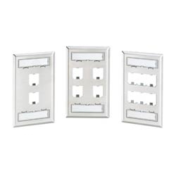 Mini-Com Stainless Steel Faceplate 4 Port