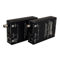 PoE+ Coax Ethernet Extender, Local, 1x 10/100/1000Base-T or 1x 100/1000Base-X SFP Combo Port & 1x 1000Base BNC Port with PoE+