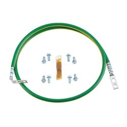 #10 AWG (6mm) jumper; bent lug on Grounding Strip side to straight lug on equipment, .16 oz. (5cc) of Antioxidant and Two each #12-24 x 1/2&quot;, M6 x 12mm, #10-32 x 1/2&quot; and M5 x 12mm thread-forming screws.