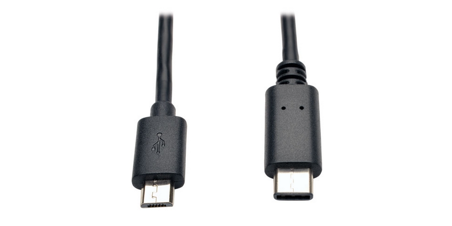 High Speed Passive Cable,USB C Male,Micro-USB B Male,72 ft. Lg,Black ...