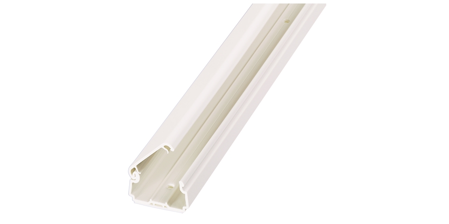 Surface Raceway Channel, PVC, Off White, 0.86in. (22mm) Height, 1.52 in ...