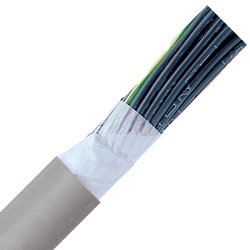 Continuous Flex Control Cable, Stationary,16 AWG (1.50mm2), 25 conductor, Gray PVC Jacket, Unshielded, 0.773" Outer Diameter, 7.5 Bend radius