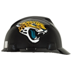 NFL Hard Hat Protective Cap, Jacksonville Jaguar, V-Guard, 1-Touch, Polyethylene Shell Material, ANSI/ISEA Z89.1-2014 (Class E), CSA Z94.1-2005 (Class E)