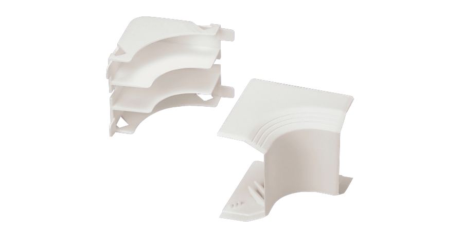 Surface Raceway Fitting, White ,2.38 in. (60.4mm) Overall Height