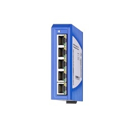Unmanaged Industrial ETHERNET Rail Switch, SPIDER Standard Line, 10/100/1000 Mbit/s Ethernet, 5 x 10/100/1000BASE-T, TP cable, RJ45 sockets, auto-crossing, auto-negotiation, auto-polarity