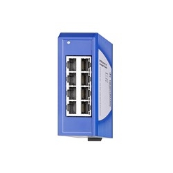 Unmanaged Industrial ETHERNET Rail Switch, SPIDER Standard Line, 10/100 Mbit/s Ethernet, extended temperature range, 5 x 10/100BASE-TX, TP cable, RJ45 sockets, auto-crossing, auto-negotiation, auto-polarity