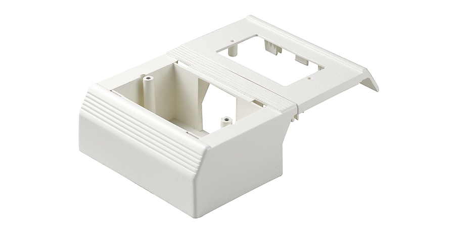 Surface Raceway, T-70 Offset Box, for Screw-on Facplt, Elec Ivory