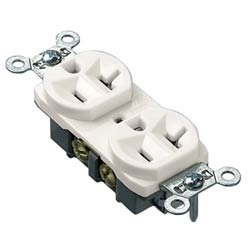 20 AMP 106 Duplex Outlet, Off White, Pack of 10