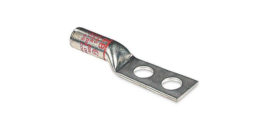 Compression Lug, Long Barrel, Red Color Code, Copper Conductor, 350 ...