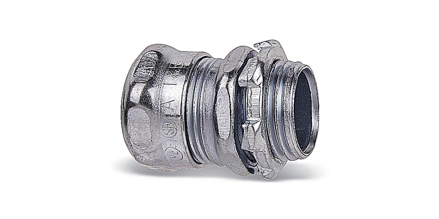 EMT Compression Connector, 2 in., Steel, Compression Connection, Non ...
