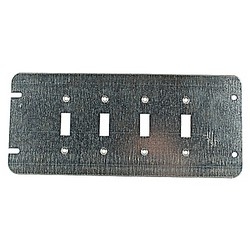 Four Gang GB Series Cover, Pre-Galvanized Steel, 4 Toggle Switches