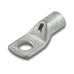 Copper One-Hole Metric Lug, Standard Barrel, Peep Hole, Max 35kV, 10mm Wire, 6mm Bolt Size, Tin Plated