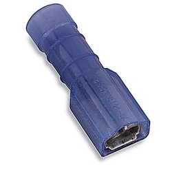 Fully Insulated Vinyl Female, 250 Series Disconnects for Wire Range 16-14, Blue, Canister