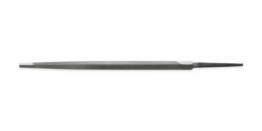 Slim Taper File, Single Cut, Triangular, Steel, 6in.Length