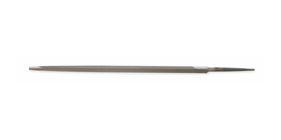 Slim Taper File, Single Cut, Triangular, Steel, 6in.Length