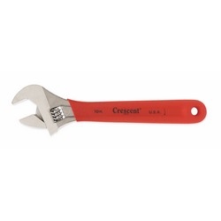 10&quot; Chrome Finish Adjustable Wrench, Cushion Grip