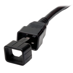 Plug-lock Inserts keep C20 power cords solidly connected to C19 outlets, BLACK color, Package of 100