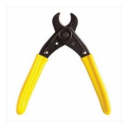 Coaxial and Round Wire Cable Cutter, 8 AWG Solid/Stranded Wire, 1/2&quot; Multi-Conductor Cable, High Carbon Tool Steel, Clamshell Packaging