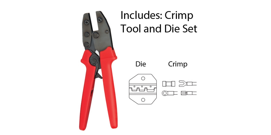 Crimping Tool, Ergo, 22 to 10 AWG Solid/Stranded Cable, 9