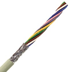 Flexible Signal & Control Cable, Stationary, 22 AWG (7/30) 0.34 mm2, 5 conductor, Gray PVC Jacket, Unshielded, Tinned Copper Braid0.244" Outer Diameter, 6 Bend radius
