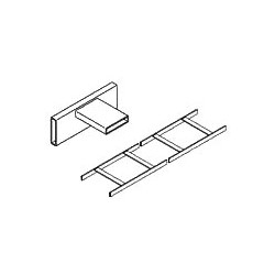 Cable Runway, Universal, 9.96&#8217; Length x 18&quot; Width x 1.5&quot; Height, Welded Steel, Glacier White