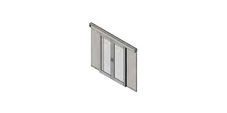 Aisle Containment Door Assembly,Black,Double Door,WxLxH: 106.9 x 5.5 x ...