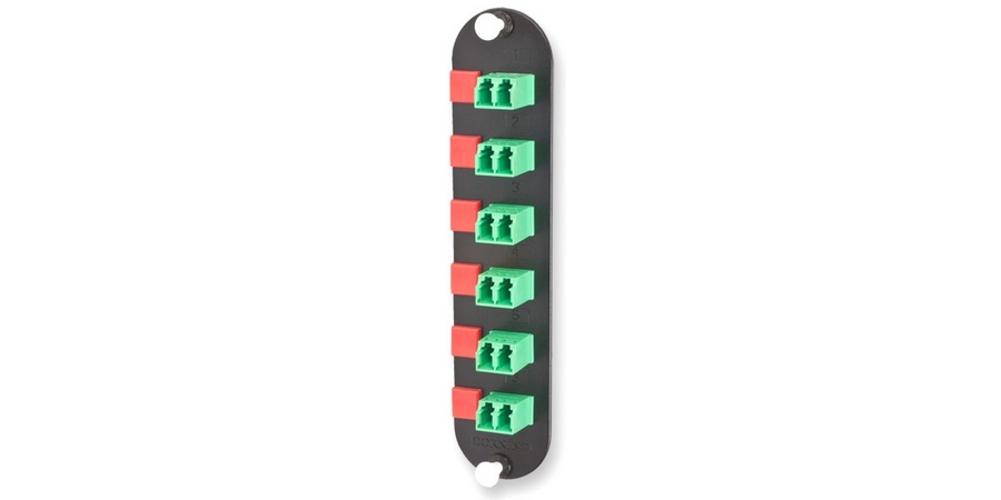 Closet Connector Housing (CCH) Panel, LC adapters, Duplex, APC, 12 ...