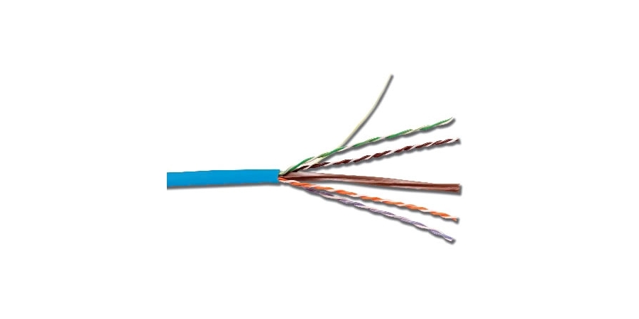 UTP Cable, 4 Pair, 23AWG, CMR, U/UTP - Unshielded Twisted Pair, Blue