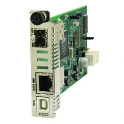 ION Gigabit Ethernet Remotely Managed NID Module, 10/100/1000Base-T (RJ-45) [100 m]to (2) 100/1000Base-X SFP Slots